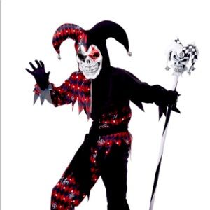 Kids Halloween Costume Sinister Jester 10-12 years